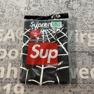 Supreme Hanes Spider-Man Boxer Briefs 2 Pack Black Size X-Large XL SS26